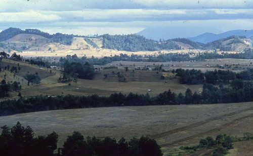 Aerial view of the mountainous landscape, Guatemala, 1982