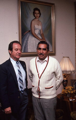 Presidential Candidate Mario Sandoval Alarcón with his running mate Lionel Sisniega Otero, Guatemala City, 1982