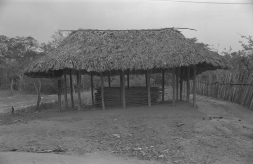 Wood storage, San Basilio de Palenque, 1977