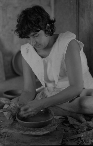 Artisan at work, La Chamba, Colombia, 1975