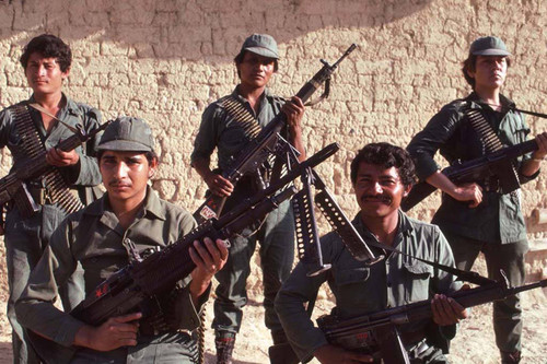 Guerrillas in occupied town, La Palma, 1983