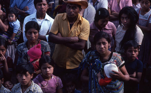 A group of people at presidential candidate Ángel Aníbal Guevara's campaign rally, Ciudad Vieja, 1982