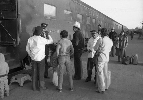 Train stop, Chihuahua, 1983