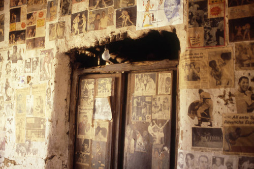 Pictures on a wall, San Basilio de Palenque, 1976