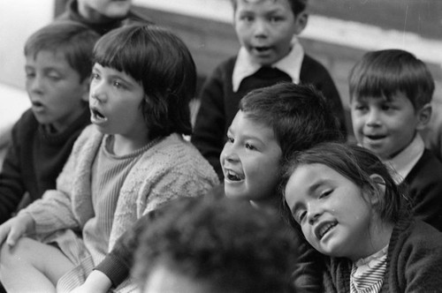 Children sitting on the floor