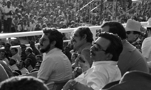 Alfonso Robelo and Moisés Hassan, Havana, 1980