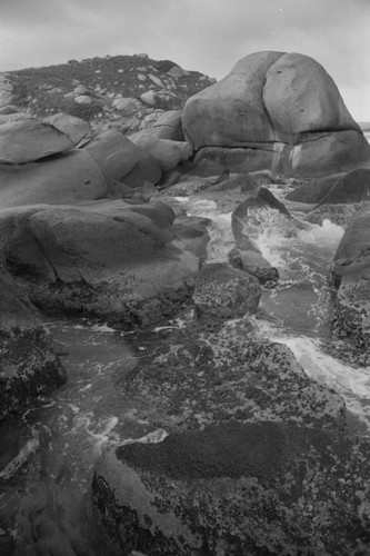 Rock formations at Playa Cañaveral, Tayrona, Colombia, 1976