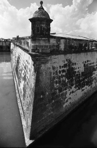 Moat around castle, Cartagena, 1975