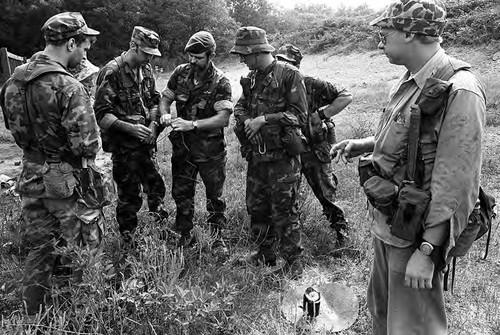 Survival school students learn about explosives, Liberal, 1982