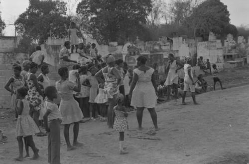 Children playing in the cemetery, San Basilio de Palenque, 1977