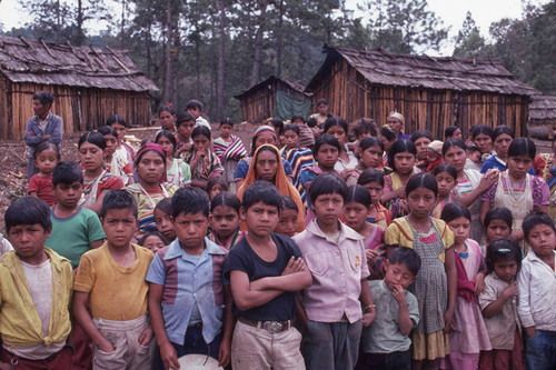 Guatemalan refugees celebrate Christmas, Santiago el Vértice, 1982