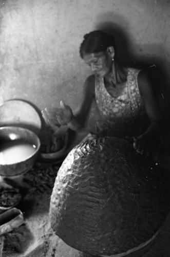 Artisan at work, La Chamba, Colombia, 1975