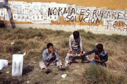 Homeless children, Mexico City, 1982