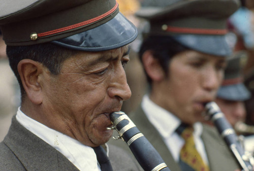 Performing at the Blacks and Whites Carnival, Nariño, Colombia, 1979