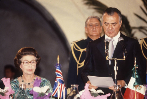 Queen Elizabeth II, President Miguel de la Madrid, Mexico, 1983