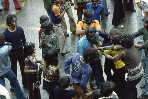 Crowd at the Blacks and Whites Carnival, Nariño, Colombia, 1979