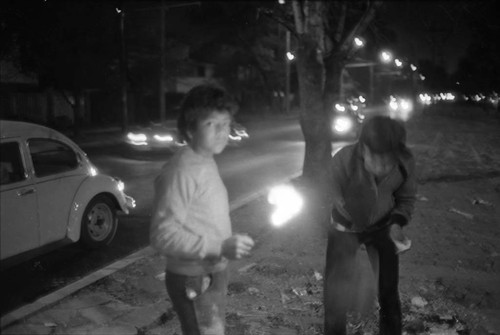 Children on the street, Mexico City, 1982