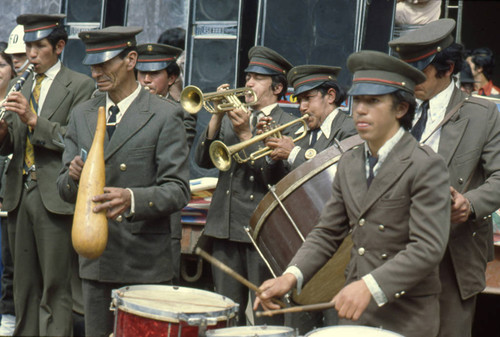 Performing at the Blacks and Whites Carnival, Nariño, Colombia, 1979