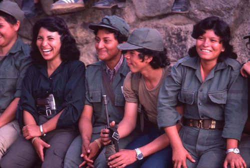 Guerrillas watching a performance, La Palma, 1983