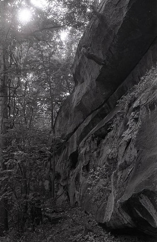 Survival school students learn to rappel, Liberal, 1982