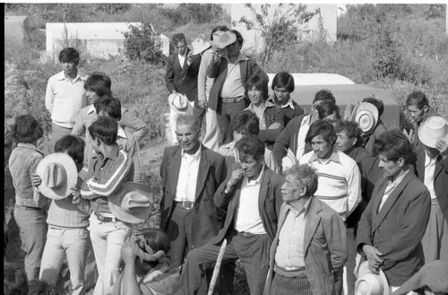 Mayan civilians at a cemetery, Chimaltenango, 1982