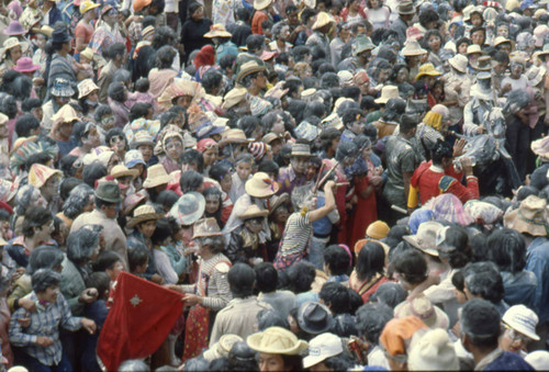 Large crowd at the Blacks and Whites Carnival, Nariño, Colombia, 1979