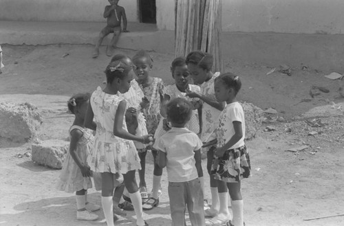 Group of children in the village, San Basilio del Palenque, 1977