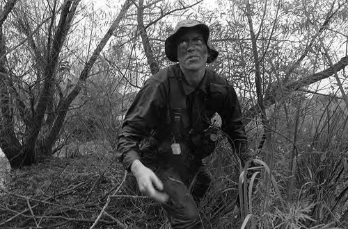 Survival school student on an obstacle course, Liberal, 1982