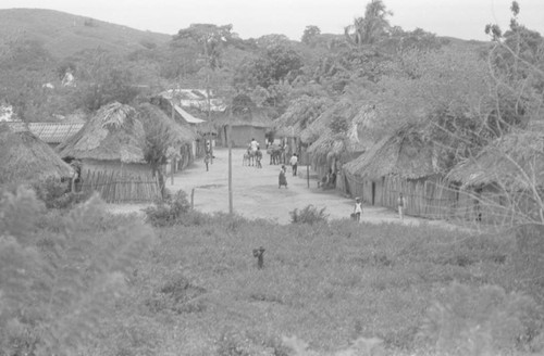 People walking on a street, San Basilio de Palenque, 1976