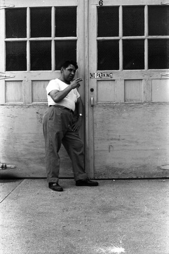 Man smoking, Chicago, 1971