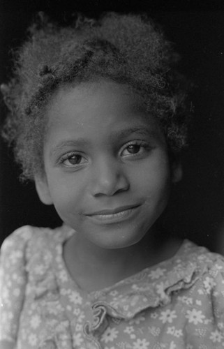 Portrait of a girl, San Basilio de Palenque, 1976