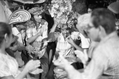 Men playing congas, Barranquilla, Colombia, 1977