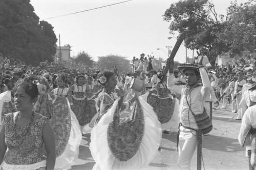 Dancers performing in the street, Barranquilla, Colombia, 1977