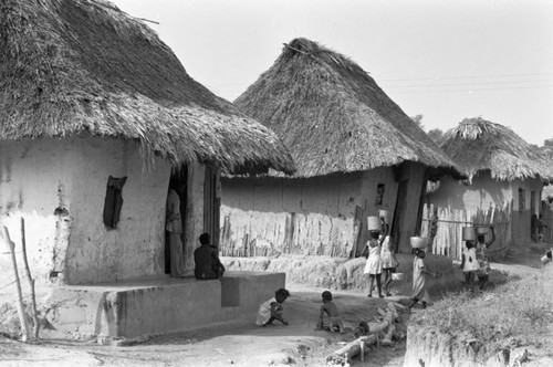 Girls carrying water, San Basilio de Palenque, Colombia, 1977