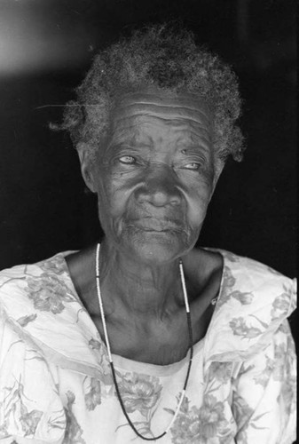 Older woman with necklace, San Basilio de Palenque, 1975