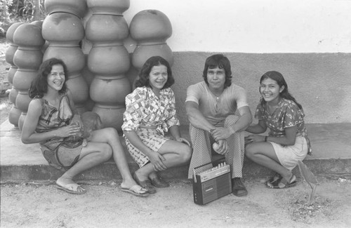 Group of friends, La Chamba, Colombia, 1975