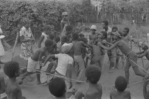 Children boxing inside ring, San Basilio del Palenque, ca. 1978