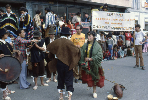 Performers at the Blacks and Whites Carnival, Nariño, Colombia, 1979