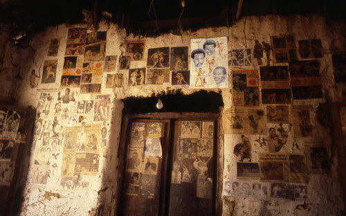 Pictures on a wall, San Basilio de Palenque, 1976