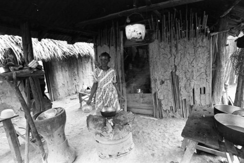 Woman cooking, San Basilio de Palenque, Colombia, 1977