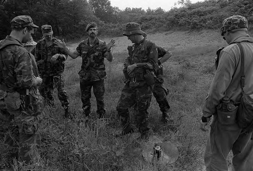 Survival school students learn about explosives, Liberal, 1982