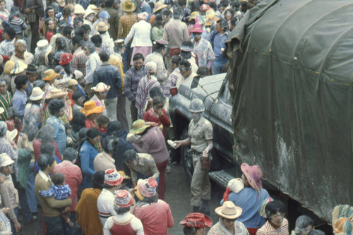 Crowd at the Blacks and Whites Carnival, Nariño, Colombia, 1979