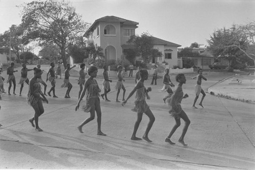 Girls and boys performing at carnival, Barranquilla, ca. 1978