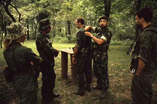 Survival school students learn first aid techniques, Liberal, 1982