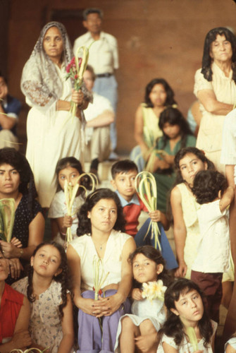 Crowd attending a memorial, San Salvador, El Salvador, 1982