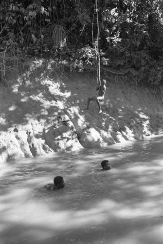 Boys playing in the river, San Basilio de Palenque, ca. 1978