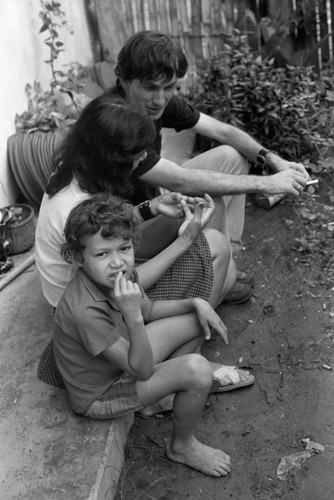 Richard Cross candid moment, La Chamba, Colombia, 1975