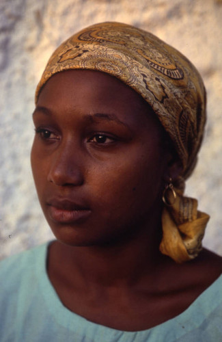 Woman portrait, San Basilio de Palenque, 1976