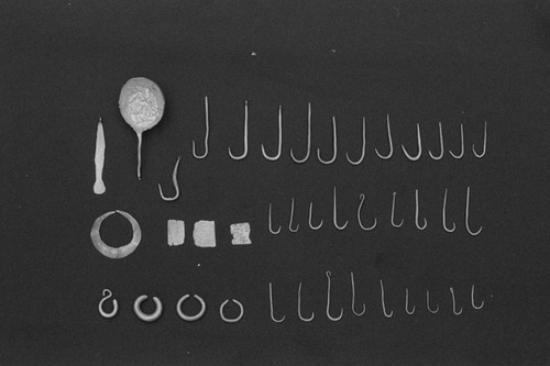 Fishhooks, Barbacoas, Colombia, 1979