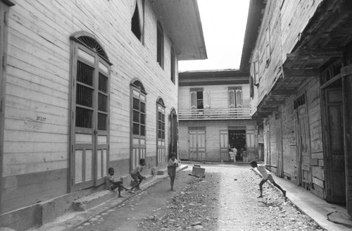 Children playing on the street, Barbacoas, Colombia, 1979